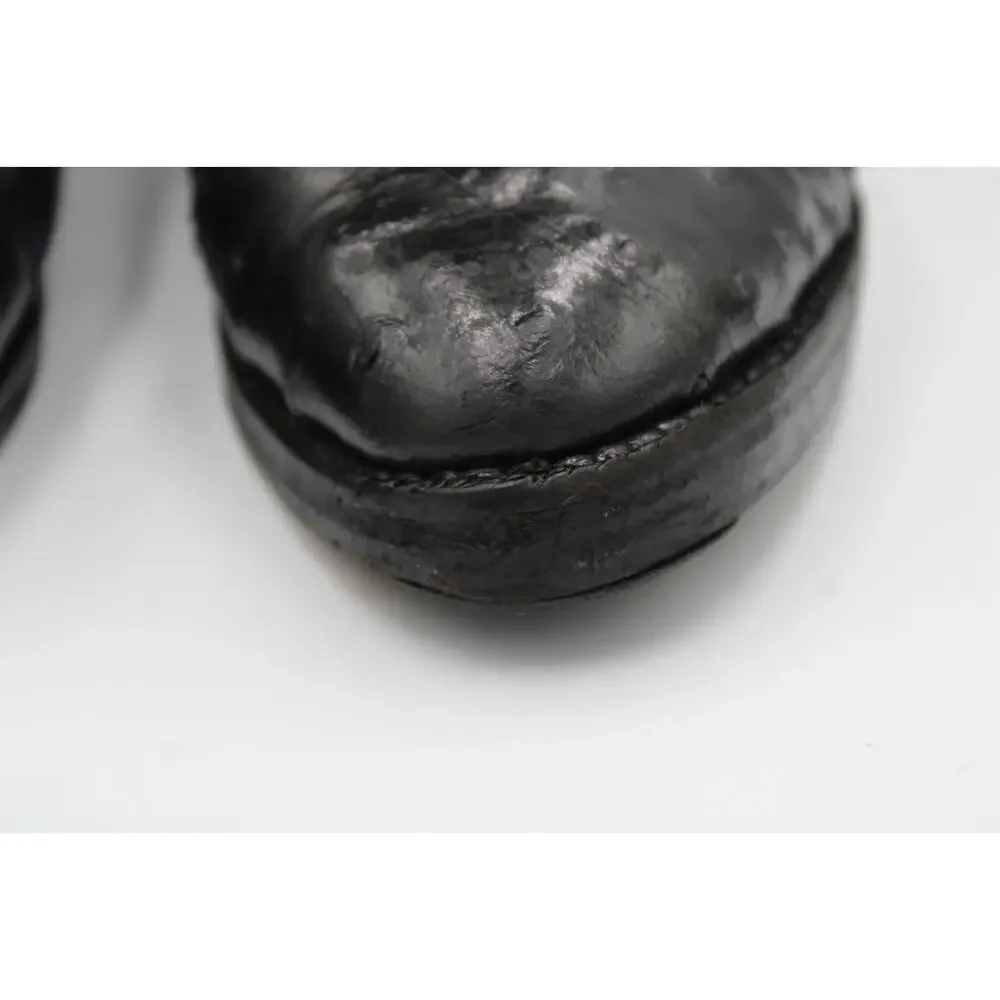 Size 9 - Vtg Sedona West Boots Exotic Black Ostrich Skin - 2804 6331